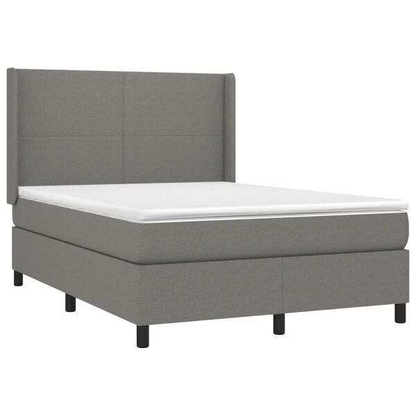 vidaXL &Kappa;&rho;&epsilon;&beta;ά&tau;&iota; Boxspring &mu;&epsilon; &Sigma;&tau;&rho;ώ&mu;&alpha; &Sigma;&kappa;&omicron;ύ&rho;&omicron; &Gamma;&kappa;&rho;&iota; 140x190 &epsilon;&kappa;. &Upsilon;&phi;&alpha;&sigma;&mu;ά&tau;&iota;&nu;&omicron;