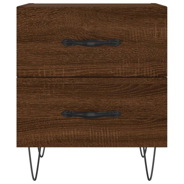 vidaXL Κομοδίνο Καφέ Δρυς 40 x 35 x 47,5 εκ. από Επεξεργ. Ξύλο