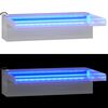 vidaXL Σιντριβάνι Καταρράκτης Πισίνας με RGB LED 30 εκ Ανοξειδ. Ατσάλι