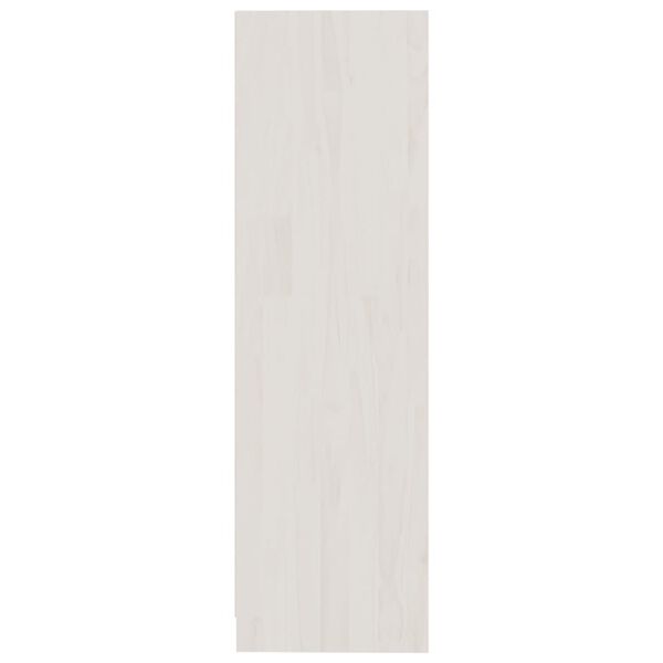 vidaXL Βιβλιοθήκη Λευκή 70 x 33 x 110 εκ. από Μασίφ Ξύλο Πεύκου