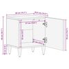 vidaXL Κομοδίνα 2 τεμάχια 40x33,5x46 cm μασίφ ξύλο Mango
