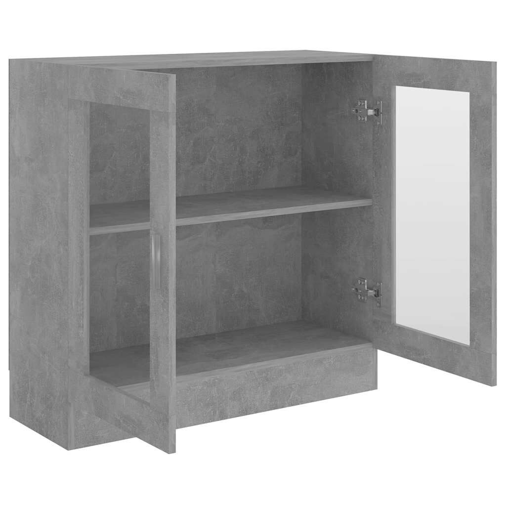 vidaXL Βιτρίνα Γκρι του Σκυροδέματος 82,5 x 30,5 x 80 εκ. Επεξ. Ξύλο