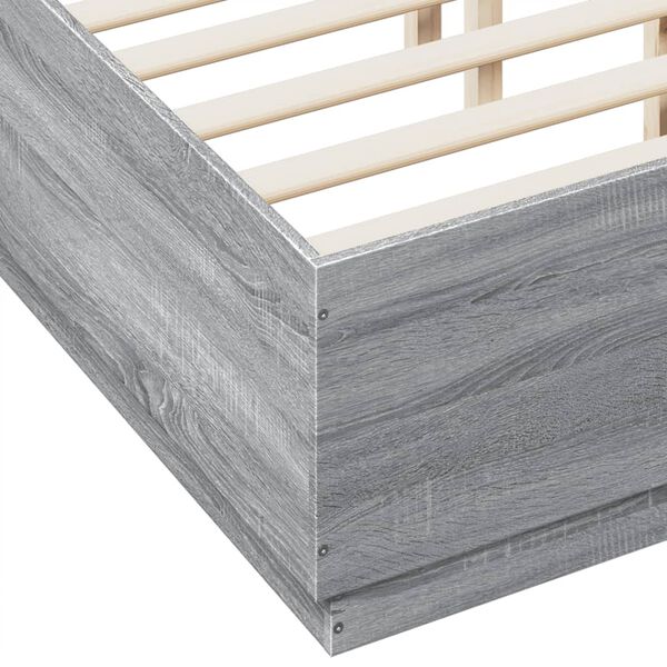 vidaXL Πλαίσιο Κρεβατιού Γκρι Sonoma 120 x 190 εκ. Επεξεργασμένο Ξύλο
