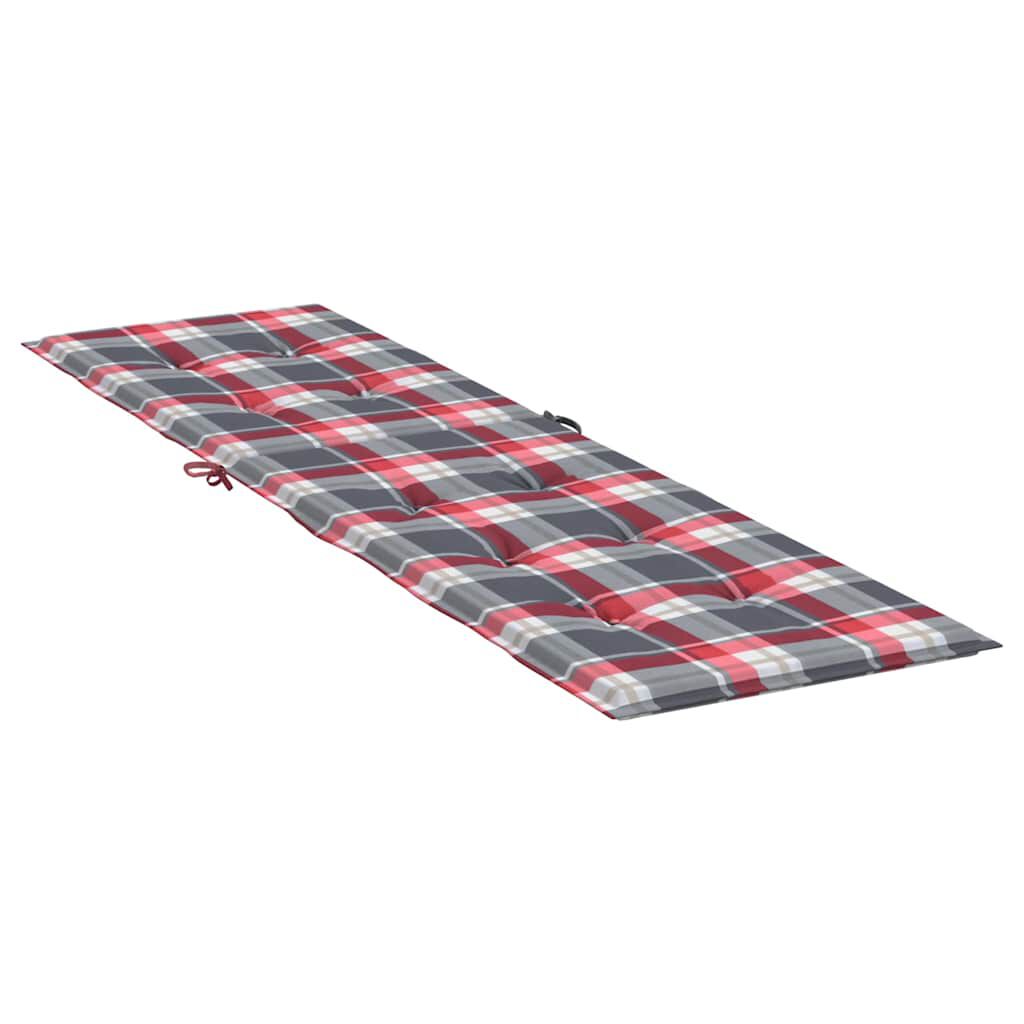 vidaXL Μαξιλάρι Σεζλόνγκ Κόκκινο Καρό (75+105) x 50 x 4 εκ.