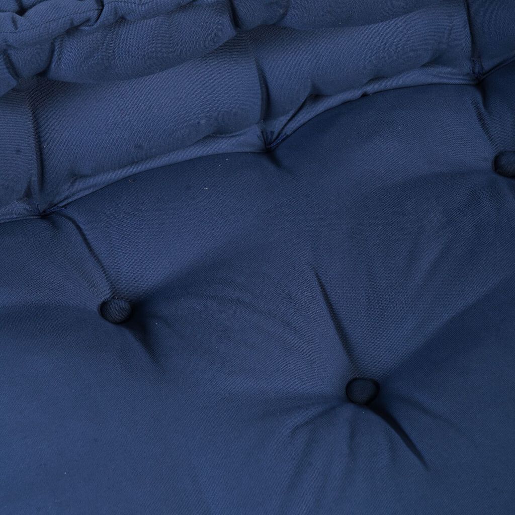 vidaXL Μοντέρνος Πουφ Indigo 70x70x54 Υφασμάτινος
