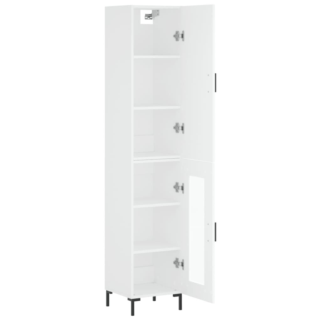 vidaXL Ντουλάπι Λευκό 34,5 x 34 x 180 εκ. από Επεξεργασμένο Ξύλο