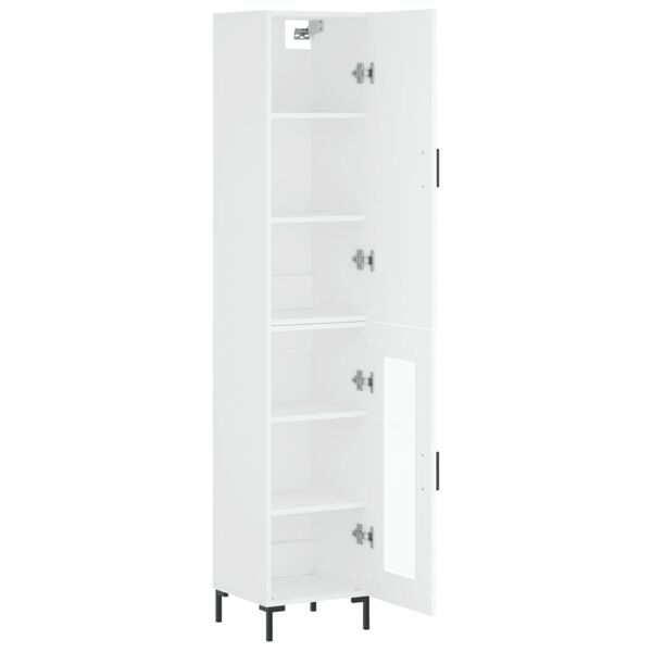 vidaXL Ντουλάπι Λευκό 34,5 x 34 x 180 εκ. από Επεξεργασμένο Ξύλο
