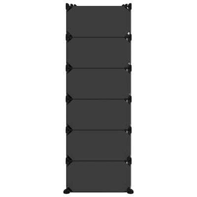 vidaXL Παπουτσοθήκη Μαύρη 94,5 x 36,5 x 106 εκ. από Πολυπροπυλένιο