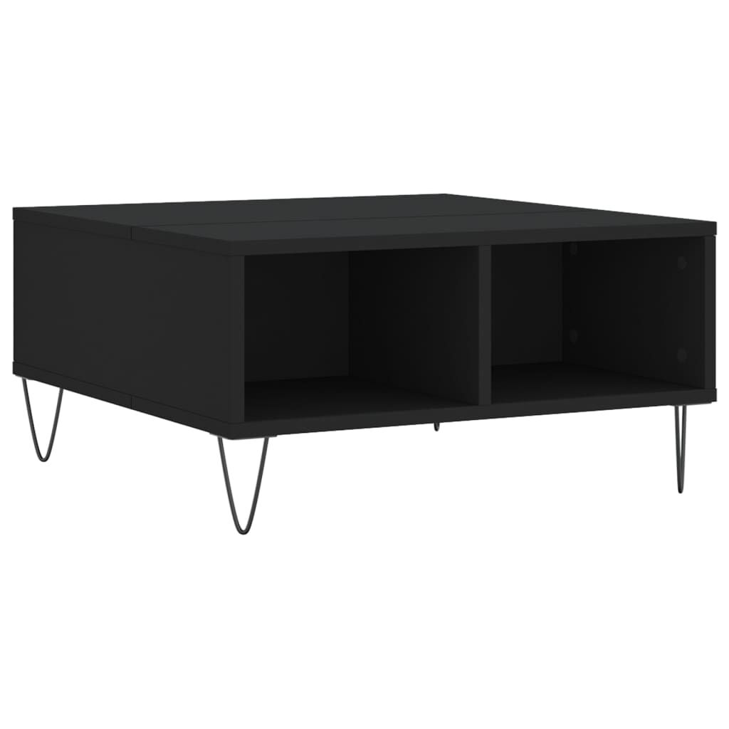 vidaXL Τραπεζάκι Σαλονιού Μαύρο 60x60x30 εκ. από Επεξεργασμένο Ξύλο