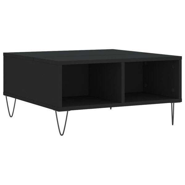 vidaXL Τραπεζάκι Σαλονιού Μαύρο 60x60x30 εκ. από Επεξεργασμένο Ξύλο