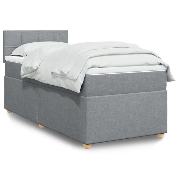 vidaXL &Kappa;&rho;&epsilon;&beta;ά&tau;&iota; Boxspring &mu;&epsilon; &Sigma;&tau;&rho;ώ&mu;&alpha; &Alpha;&nu;&omicron;&iota;&chi;&tau;ό &Gamma;&kappa;&rho;&iota; 90x190 &epsilon;&kappa;. &Upsilon;&phi;&alpha;&sigma;&mu;ά&tau;&iota;&nu;&omicron;