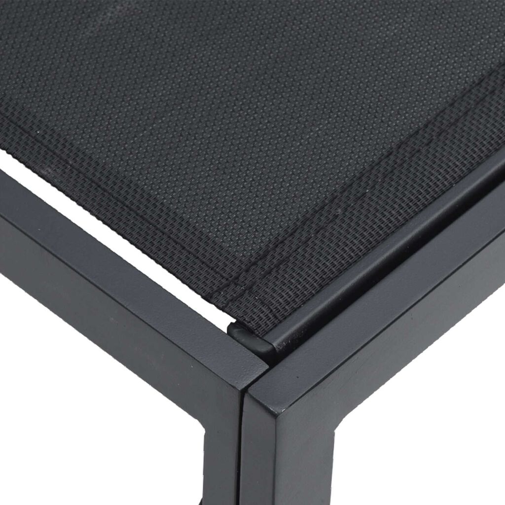 vidaXL Σετ Καναπέ Κήπου 4 pcs Μαύρο 213 x 141.5 x 71 εκ Αλουμίνιο