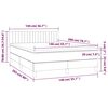 vidaXL &Kappa;&rho;&epsilon;&beta;ά&tau;&iota; Boxspring &mu;&epsilon; &Sigma;&tau;&rho;ώ&mu;&alpha; & LED &Sigma;&kappa;. &Mu;&pi;&lambda;&epsilon; 140x200&epsilon;&kappa;. &Beta;&epsilon;&lambda;&omicron;ύ&delta;&iota;&nu;&omicron;