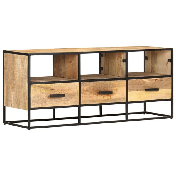 vidaXL Έπιπλο Τηλεόρασης 110 x 30 x 45 εκ. από Ακατέργαστο Ξύλο Μάνγκο