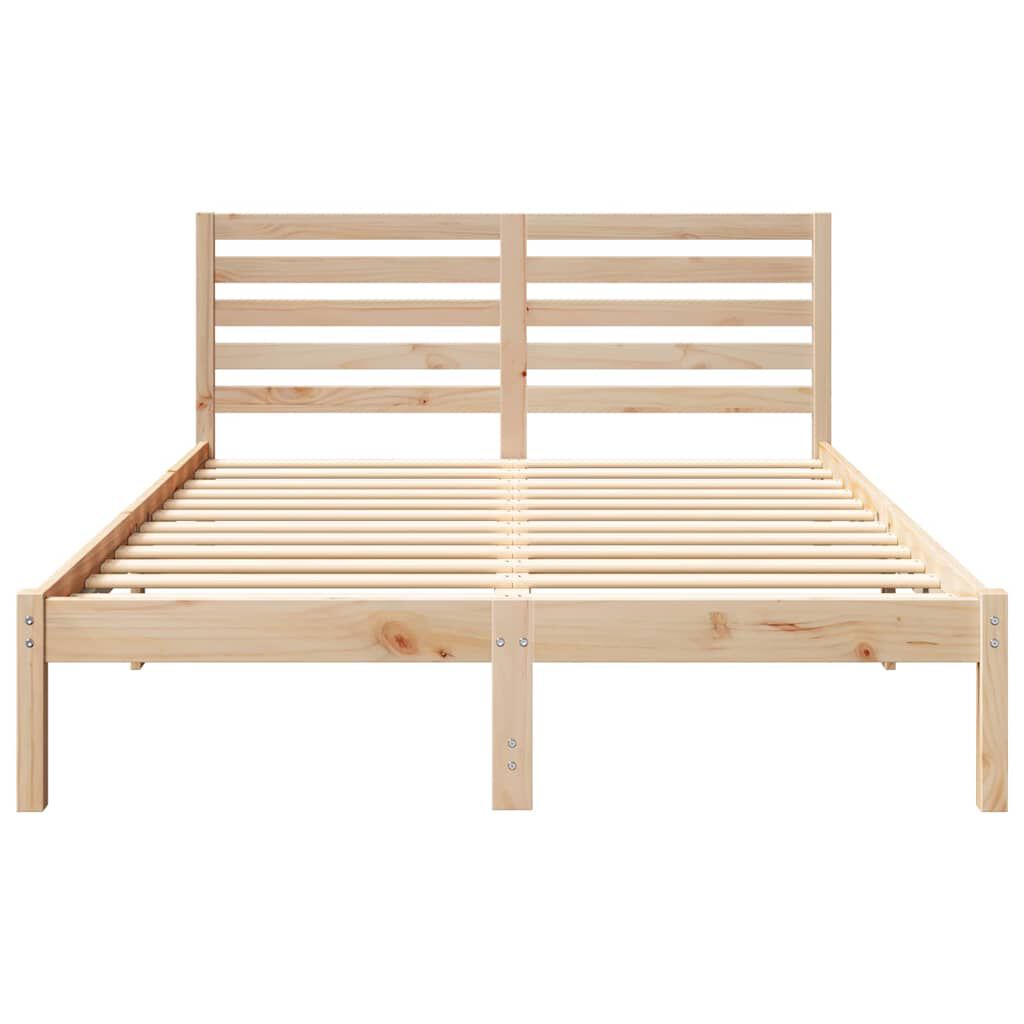vidaXL Σκελετός Κρεβατιού Καφέ 120 x 200 cm Μασίφ ξύλο πεύκου