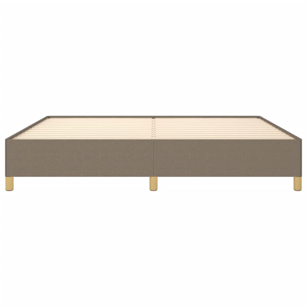 vidaXL Σκελετός Κρεβατιού Χωρίς Στρώμα Taupe 200x200 εκ.Υφασμάτινο