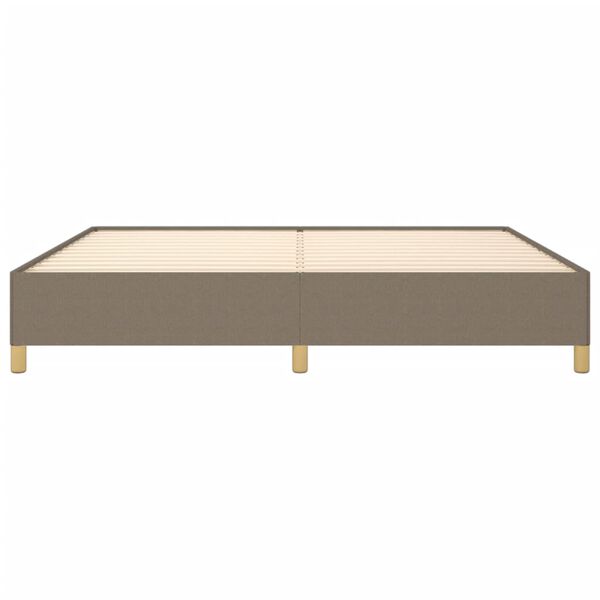 vidaXL Σκελετός Κρεβατιού Χωρίς Στρώμα Taupe 200x200 εκ.Υφασμάτινο