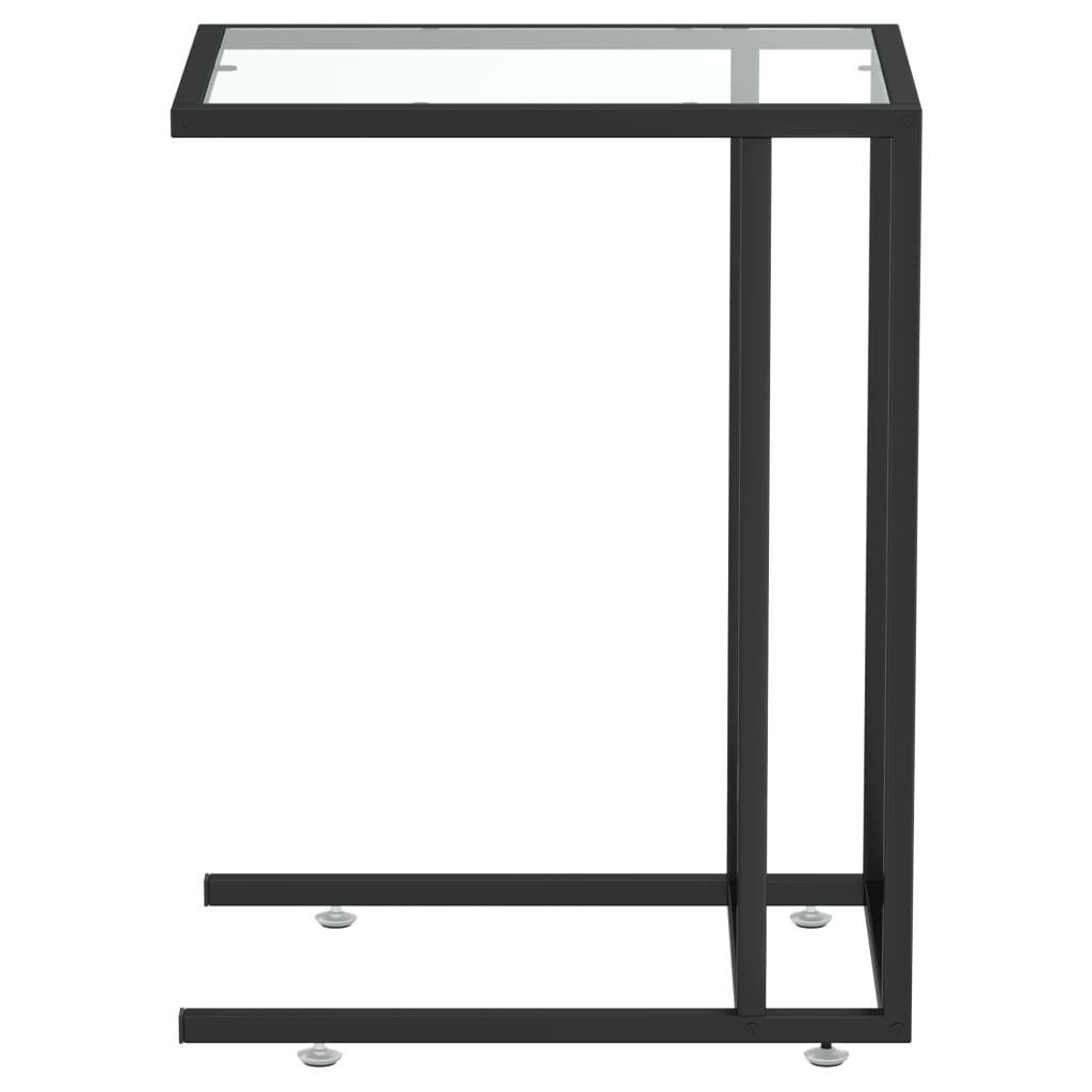 vidaXL Τραπέζι Υπολογιστή Βοηθητικό Διαφανές 50x35x65 εκ. Ψημένο Γυαλί