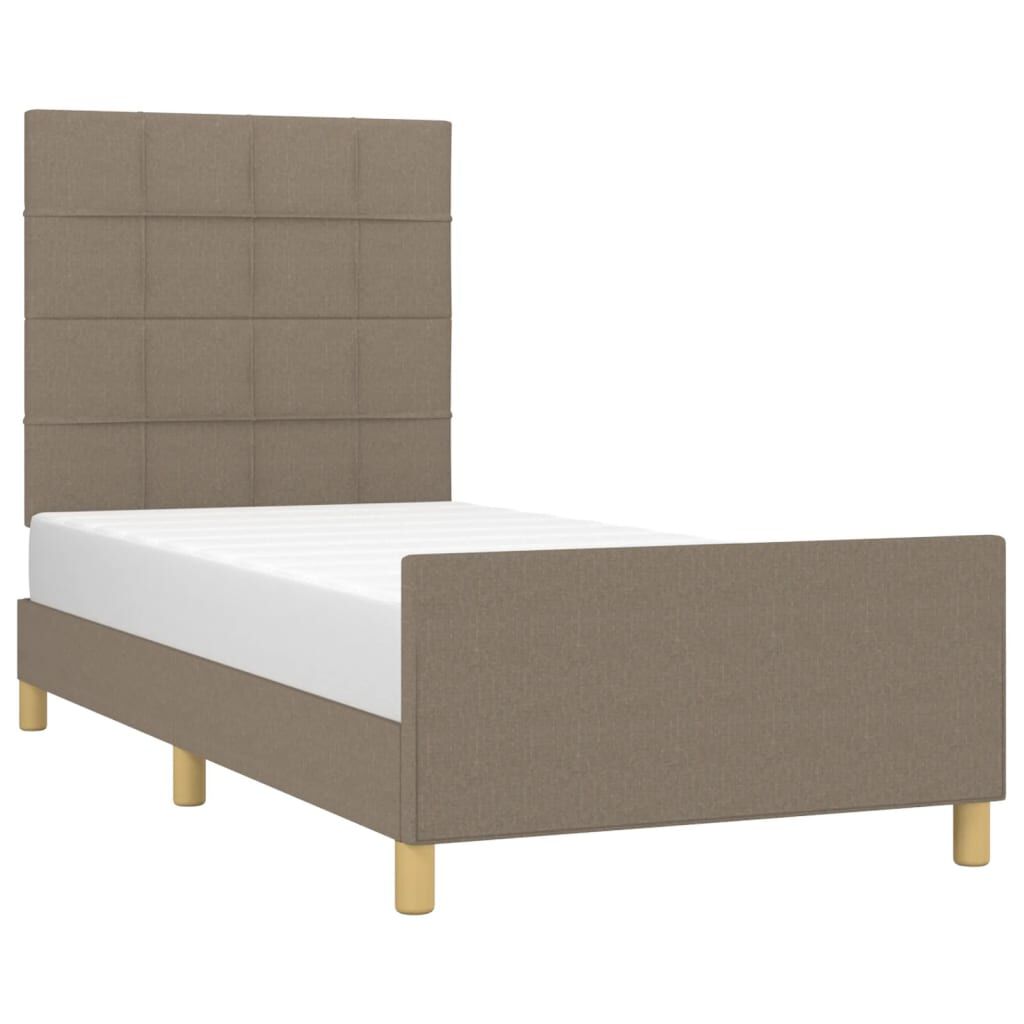 vidaXL Σκελετός Κρεβατιού Χωρίς Στρώμα Taupe 80x200 εκ. Υφασμάτινο