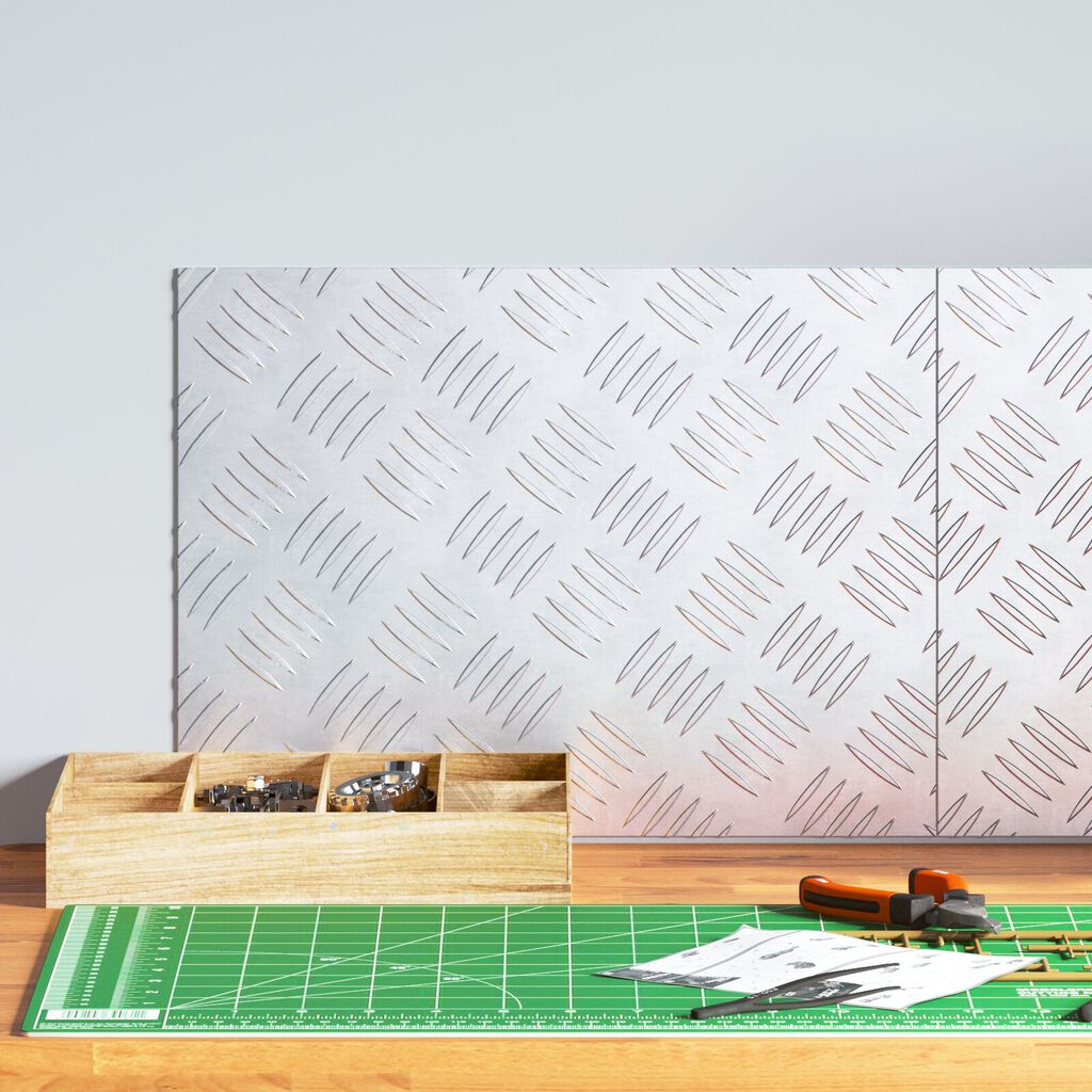 vidaXL Αλουμινένια Checker Plates - 2 Πακέτο, Αντιολισθητικά, 40x30 εκ.