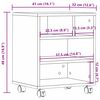 vidaXL Βάση Εκτυπωτή με Ρόδες Μαύρο 41 x 32 x 48 εκ.