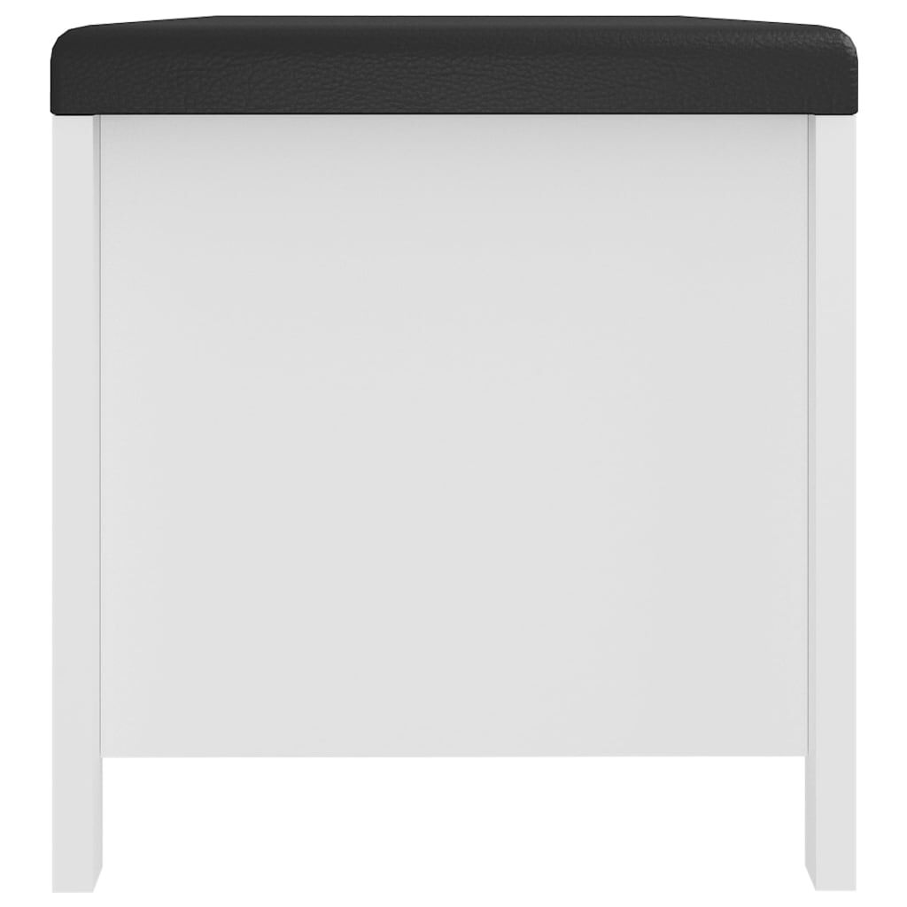 vidaXL Κουτί Αποθήκευσης Λευκό 105x40x45 εκ. Επεξ. Ξύλο με Μαξιλάρι
