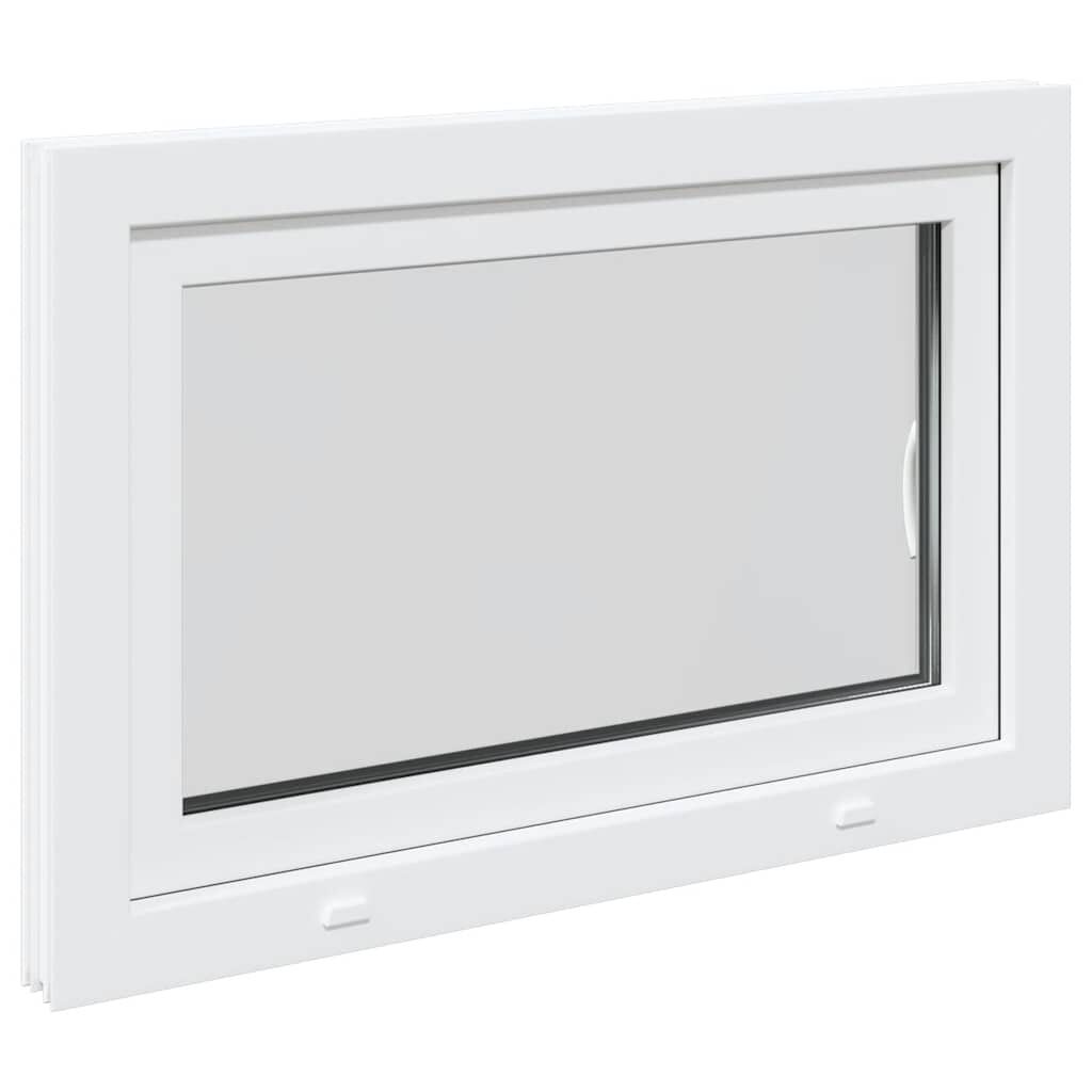 vidaXL Παράθυρο Υπογείου "RISOR" 60x100 εκ. Ανακλινόμενο & Περιστρεφόμενο DIN Δεξιό Λευκό