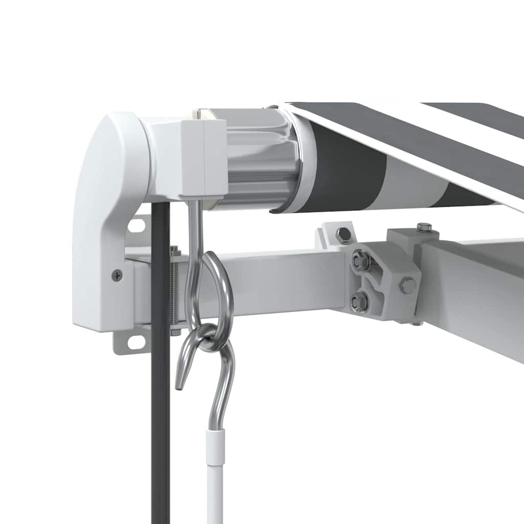 vidaXL Τέντα Πτυσσόμενη Αυτόματη με LED Ανθρακί / Λευκή 600x300 εκ.