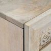 vidaXL Πλαϊνό γραφείο 2 pcs Λευκό 60 x 33 x 75 cm Μασίφ ξύλο μάνγκο