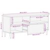vidaXL Έπιπλο Τηλεόρασης Μαύρο 100 x 33 x 46 εκ. από Μασίφ Ξύλο Μάνγκο