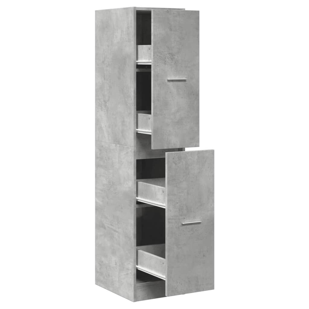 vidaXL Συρταριέρα Γενικής Χρήσης Γκρι Σκυρ.30x41x144,5 εκ. Επεξ. Ξύλο