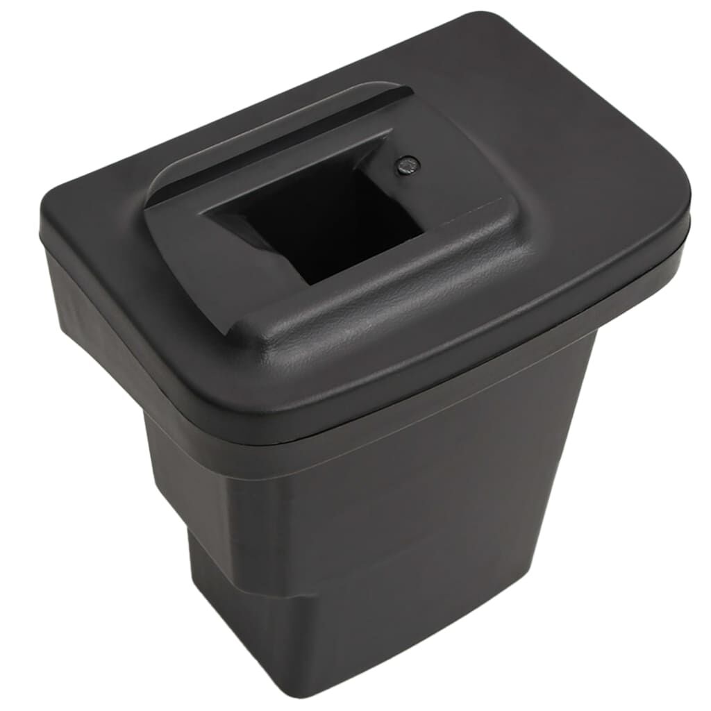 vidaXL Τεμπέλης Αυτοκινήτου Μαύρος 17x32x(37-53) εκ. από ABS