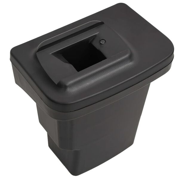 vidaXL Τεμπέλης Αυτοκινήτου Μαύρος 17x32x(37-53) εκ. από ABS