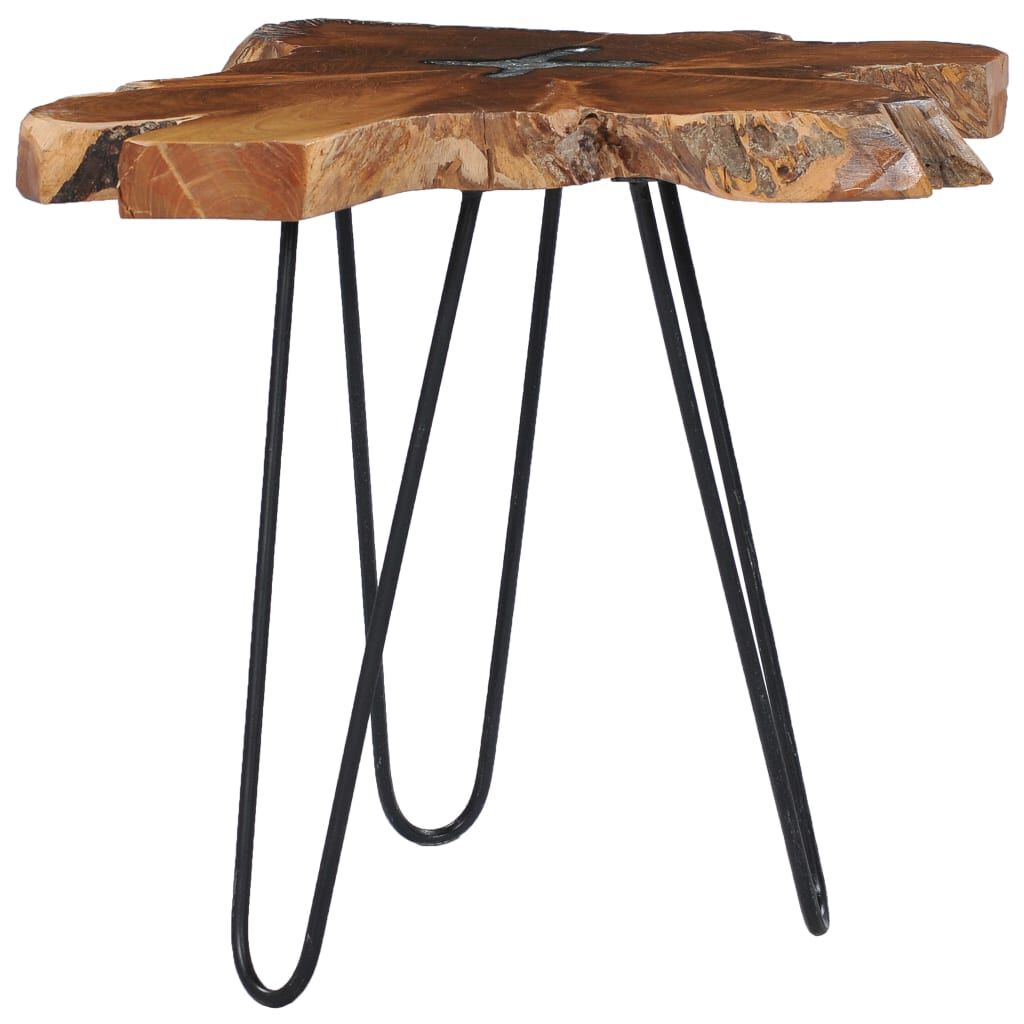 vidaXL Τραπεζάκι Σαλονιού 70x45 εκ. από Μασίφ Ξύλο Teak / Συνθ. Ρητίνη