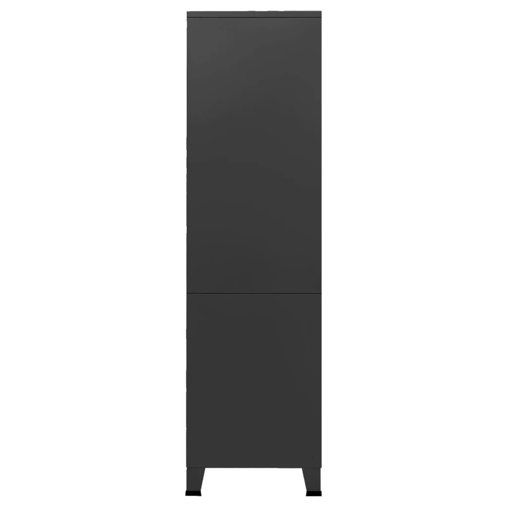 vidaXL Ντουλάπα Βιομηχανική Μαύρη 90 x 50 x 180 εκ. Μεταλλική