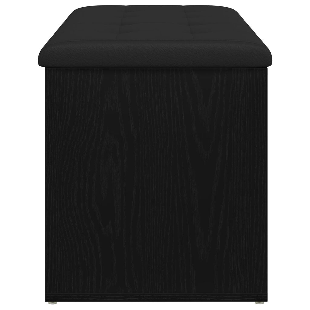 vidaXL Παγκάκι Αποθήκευσης Μαύρη Δρυς 100x40x45 εκ. Συνθετικό Ξύλο