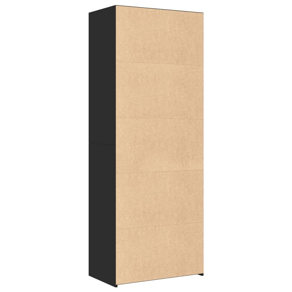 vidaXL Ντουλάπι Μαύρη 70x41x185 εκ. από Επεξεργασμένο Ξύλο
