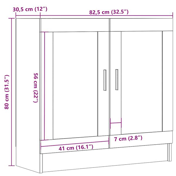 vidaXL Βιβλιοθήκη Artisan Δρυς 82,5x30,5x80 εκ. Επεξεργασμένο Ξύλο