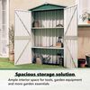 vidaXL Αποθήκη Κήπου Πράσινη 116x45x175 εκ. από Γαλβανισμένο Ατσάλι