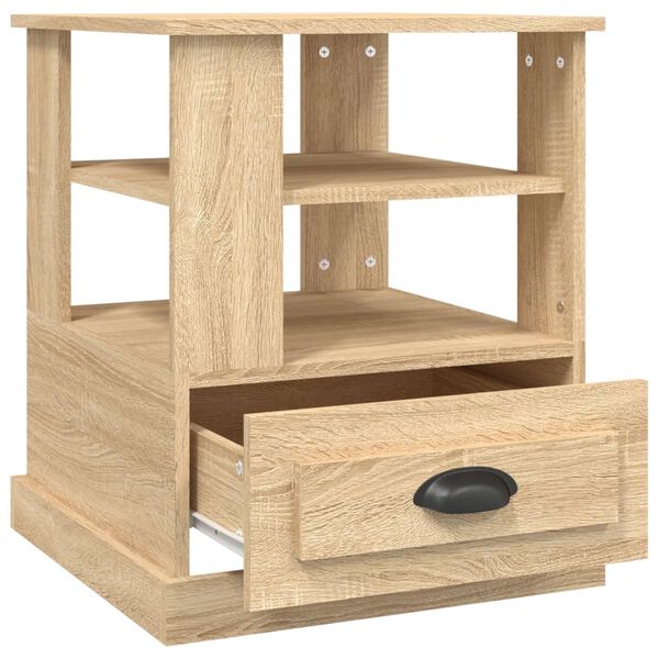 vidaXL Βοηθητικό Τραπέζι Sonoma Δρυς 50x50x60 εκ. Επεξεργασμένο Ξύλο