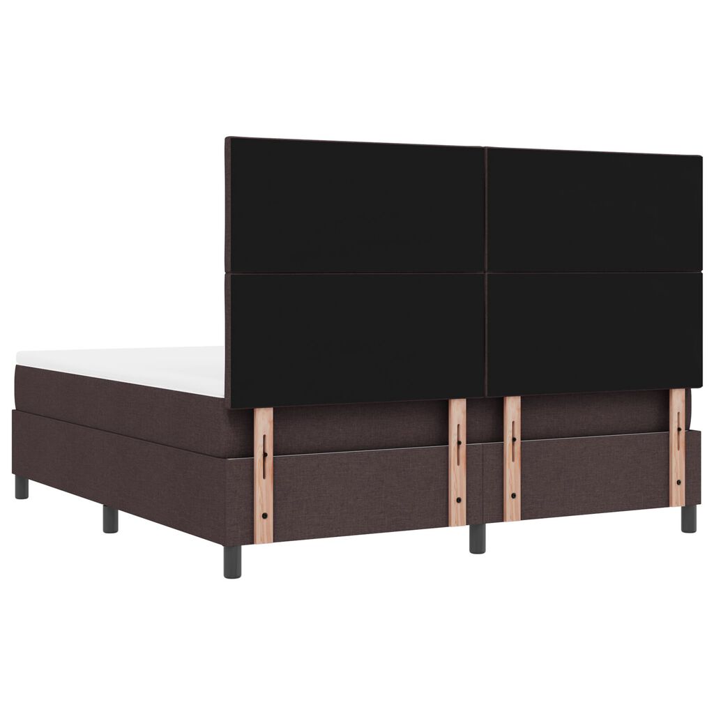 vidaXL Κρεβάτι με Κουβέρτα & Πάγκος Σκούρο Καφέ 180x200 εκ. Ύφασμα