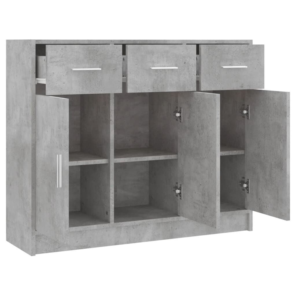 vidaXL Ντουλάπι Γκρι Σκυροδέματος 91 x 28 x 75 εκ. Επεξεργασμένο Ξύλο