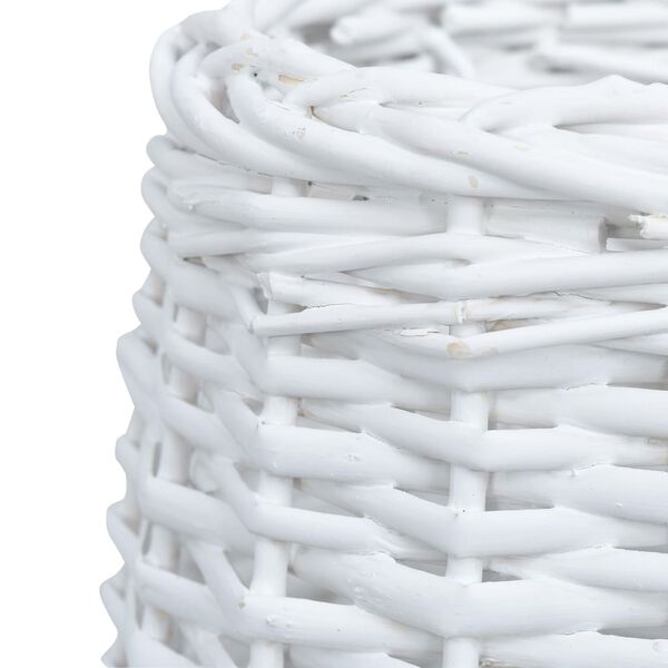 vidaXL Καπέλο Φωτιστικού Λευκό 25 x 17 εκ. από Wicker