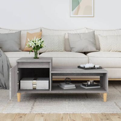 vidaXL Τραπεζάκι Σαλονιού Γκρι Sonoma 100x50x45 εκ. Επεξεργασμένο Ξύλο