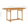 vidaXL Τραπέζι Κήπου 150 x 90 x 75 εκ. Μασίφ Ξύλο Teak