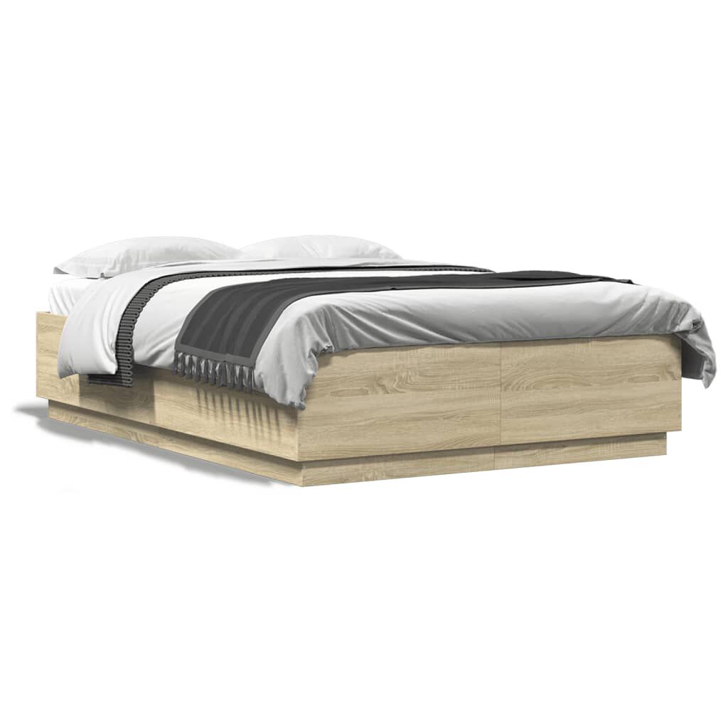 vidaXL Πλαίσιο Κρεβατιού Sonoma Δρυς 120x200 εκ. Επεξεργασμένο Ξύλο