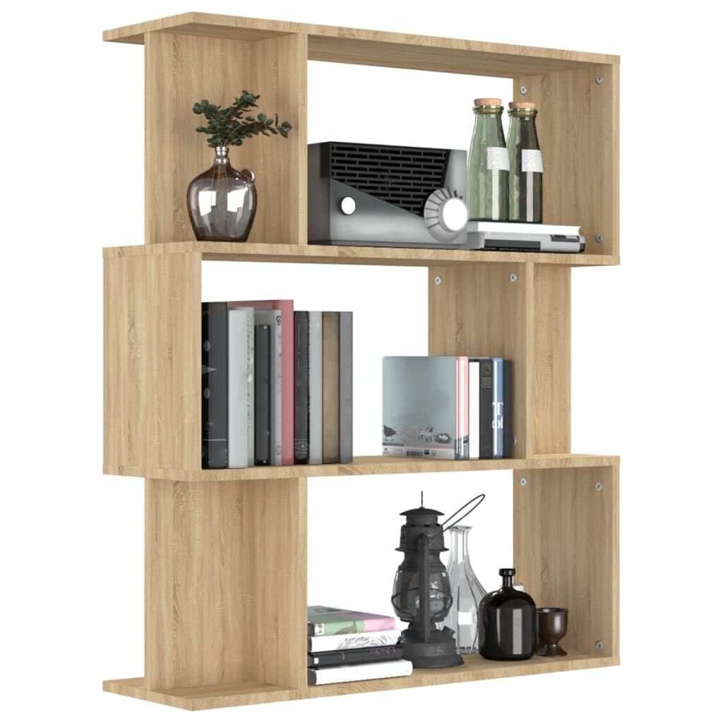 vidaXL Βιβλιοθήκη/Διαχωριστικό Sonoma Δρυς 80x24x96 εκ. Επεξ. Ξύλο