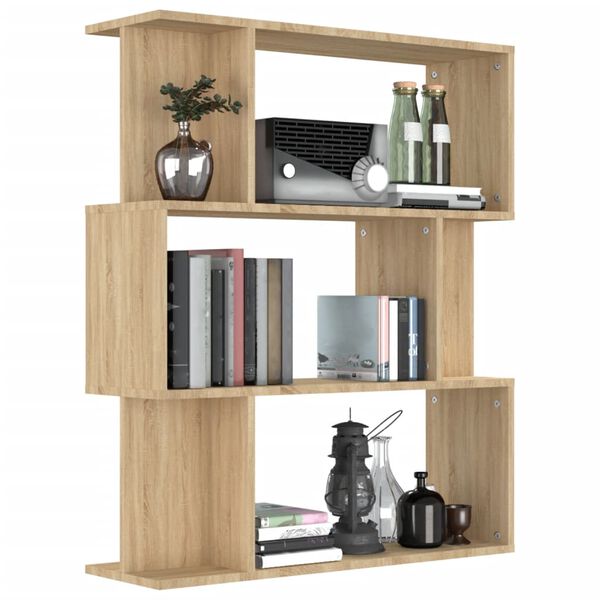 vidaXL Βιβλιοθήκη/Διαχωριστικό Sonoma Δρυς 80x24x96 εκ. Επεξ. Ξύλο