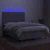 vidaXL &Kappa;&rho;&epsilon;&beta;ά&tau;&iota; Boxspring &mu;&epsilon; &Sigma;&tau;&rho;ώ&mu;&alpha; & LED &Alpha;&nu;.&Gamma;&kappa;&rho;&iota; 140x190&epsilon;&kappa;. &Upsilon;&phi;&alpha;&sigma;&mu;ά&tau;&iota;&nu;&omicron;