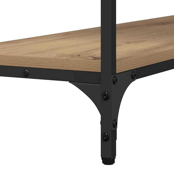 vidaXL Τραπέζι κονσόλας με ράφι artisan δρυς 100 x 29 x 75 εκ.